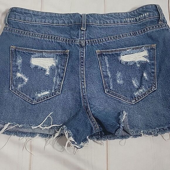womens Gilded Intent High Rise Distressed Jean Shorts size 29 Summer Style - Picture 5 of 6